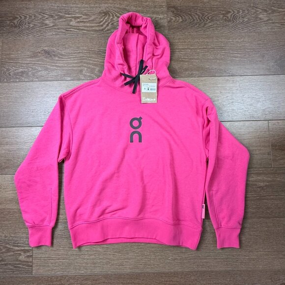 On Women's Club Hoodie Pink Sz S NWT Athleisure Athletic Fall Pull-Over - Picture 2 of 16